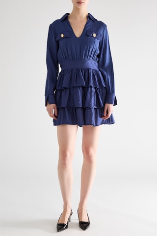 Robe volantée - Bleu