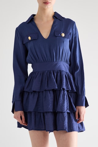 Robe volantée - Bleu
