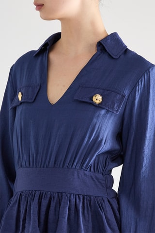 Robe volantée - Bleu