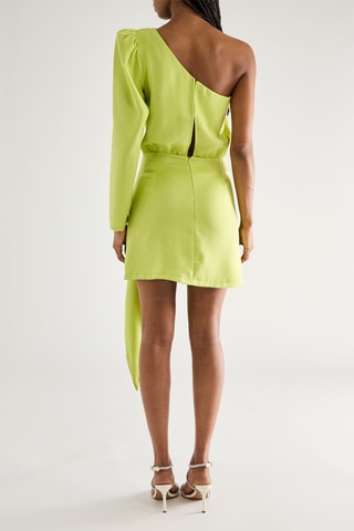 Robe asymétrique - Vert citron