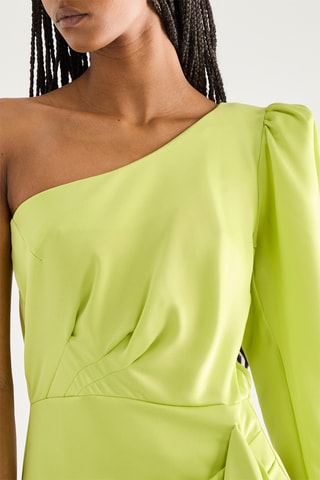 Robe asymétrique - Vert citron