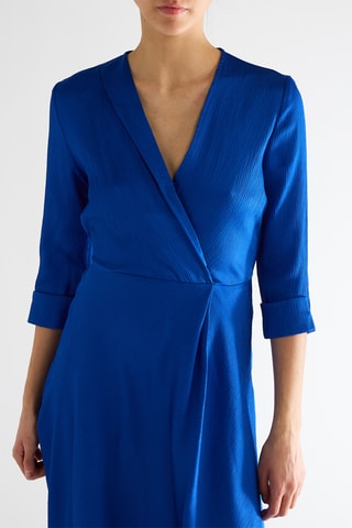 Robe midi - Bleu