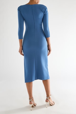 Robe midi - Bleu