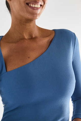 Robe midi - Bleu