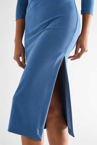 Robe midi - Bleu