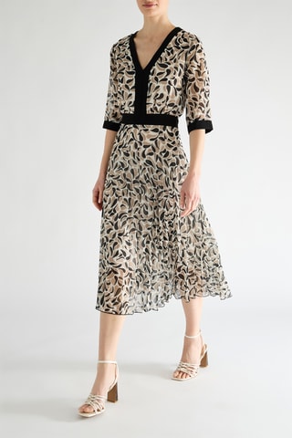 Robe patineuse - Noir et beige