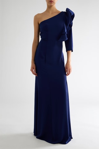 Robe asymétrique - Bleu marine