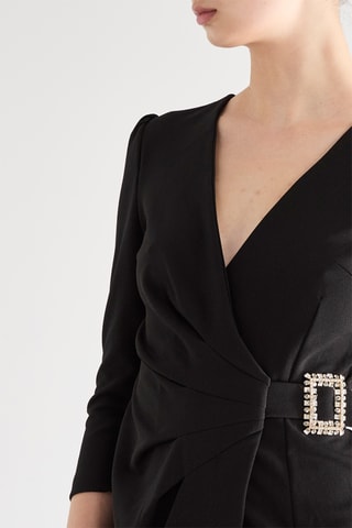 Robe portefeuille - Noir
