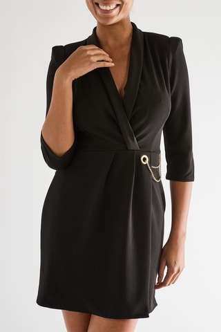 Robe portefeuille - Noir