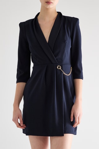 Robe portefeuille - Bleu marine