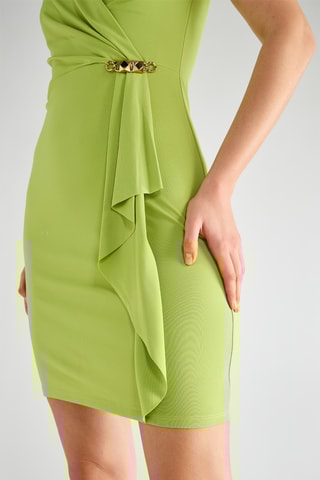 Robe fourreau - Vert citron