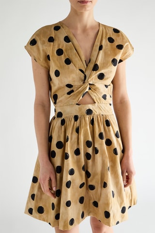 Robe patineuse - Noir et beige