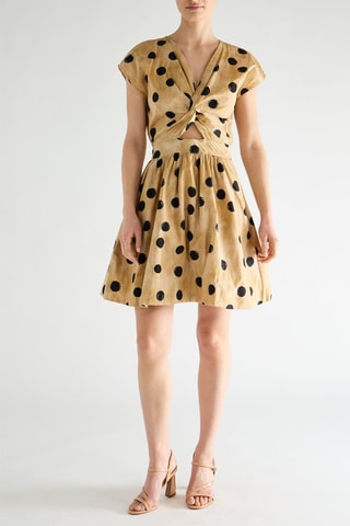 Robe patineuse - Noir et beige