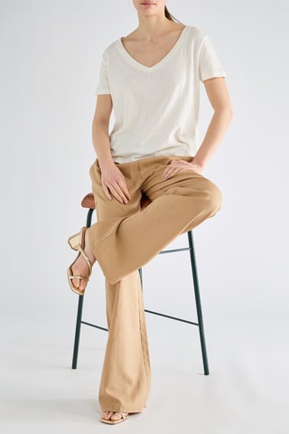 T-shirt en lin - Blanc