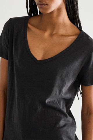 T-shirt en lin - Noir