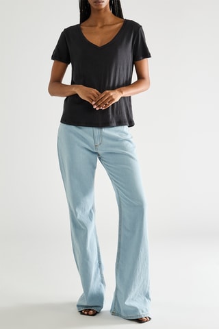 T-shirt en lin - Noir