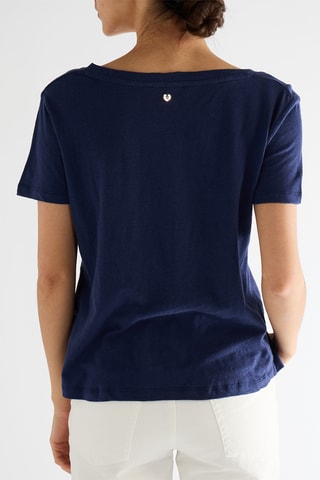 T-shirt en lin - Bleu