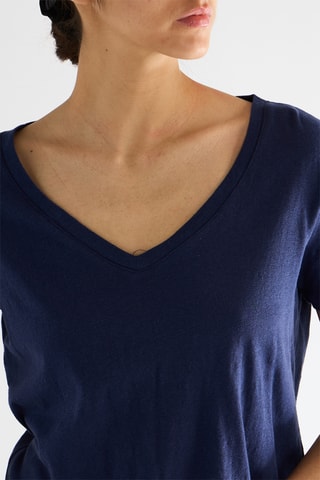 T-shirt en lin - Bleu