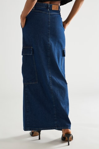 Jupe longue en jean - Indigo
