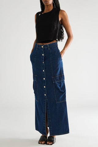 Jupe longue en jean - Indigo