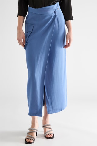 Jupe portefeuille - Bleu clair