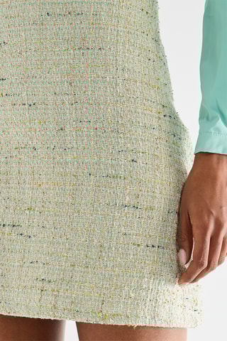 Minijupe en tweed taille haute - Vert