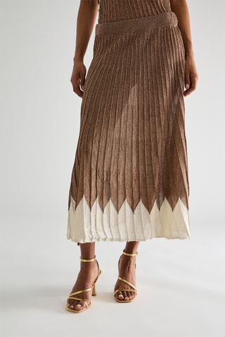 Jupe midi - Marron