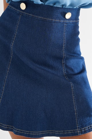 Jupe patineuse en jean - Bleu