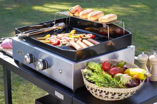 Plancha au gaz Vintage Pure Grill 260 - 2 brûleurs - 60 x 40 cm