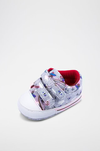 Chaussons - Blanc et gris clair chiné