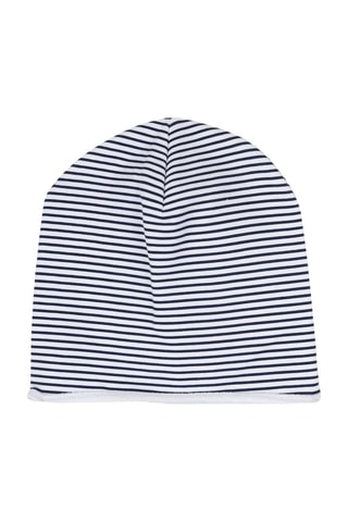 Bonnet - Blanc et bleu marine
