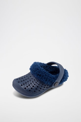 Sandales fourrées - Bleu marine