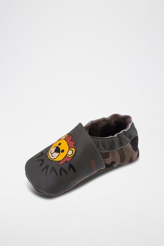 Slippers en cuir - Kaki