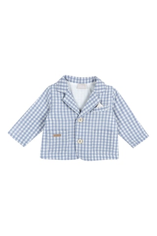 Veste - Blanc et bleu clair
