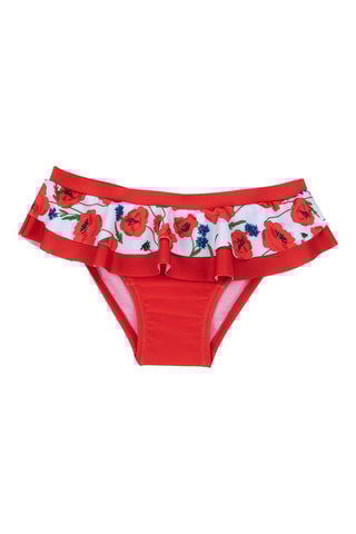 Bas de maillot - Blanc et rouge