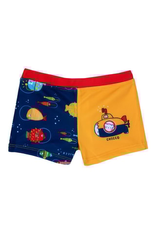 Boxer de bain - Bleu marine et rouge