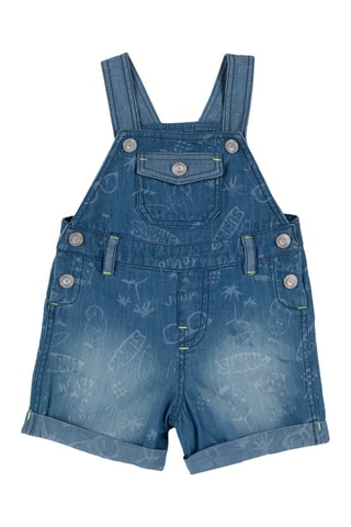 Salopette-short en jean - Bleu marine