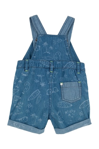 Salopette-short en jean - Bleu marine