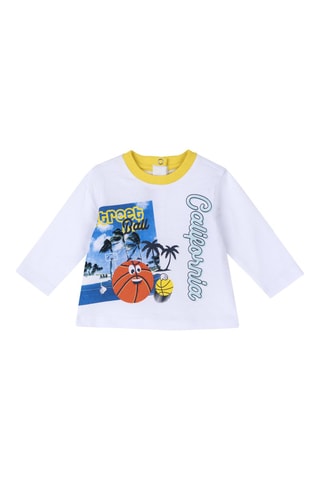 T-shirt - Blanc et jaune