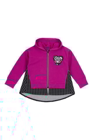 Sweat à capuche - Fuchsia et noir