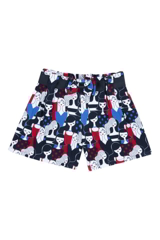 Short - Blanc et bleu marine