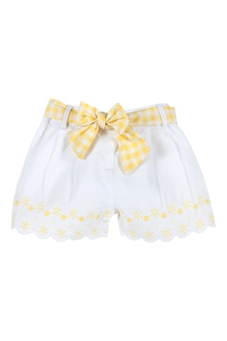 Short - Blanc et jaune
