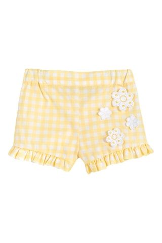 Short - Blanc et jaune