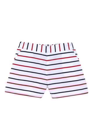 Short rayé - Blanc et rouge