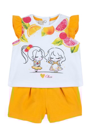 T-shirt et short - Blanc et jaune