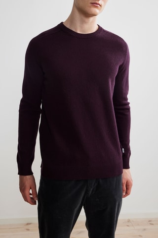 Pull en laine d’agneau Edward - Bordeaux