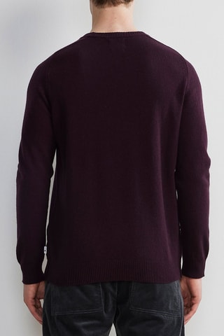 Pull en laine d’agneau Edward - Bordeaux