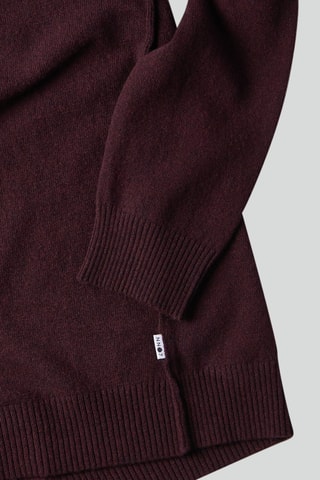 Pull en laine d’agneau Edward - Bordeaux