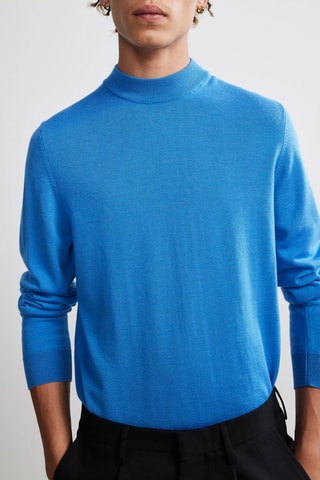 Pull en mérinos Martin - Bleu roi