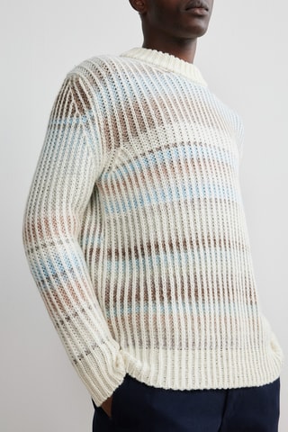 Pull en laine Jason - Ecru et marron
